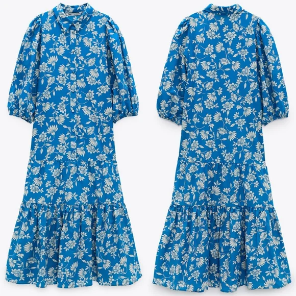 🔥Last 2🔥ZARA Floral midi dress - Picture 3 of 4